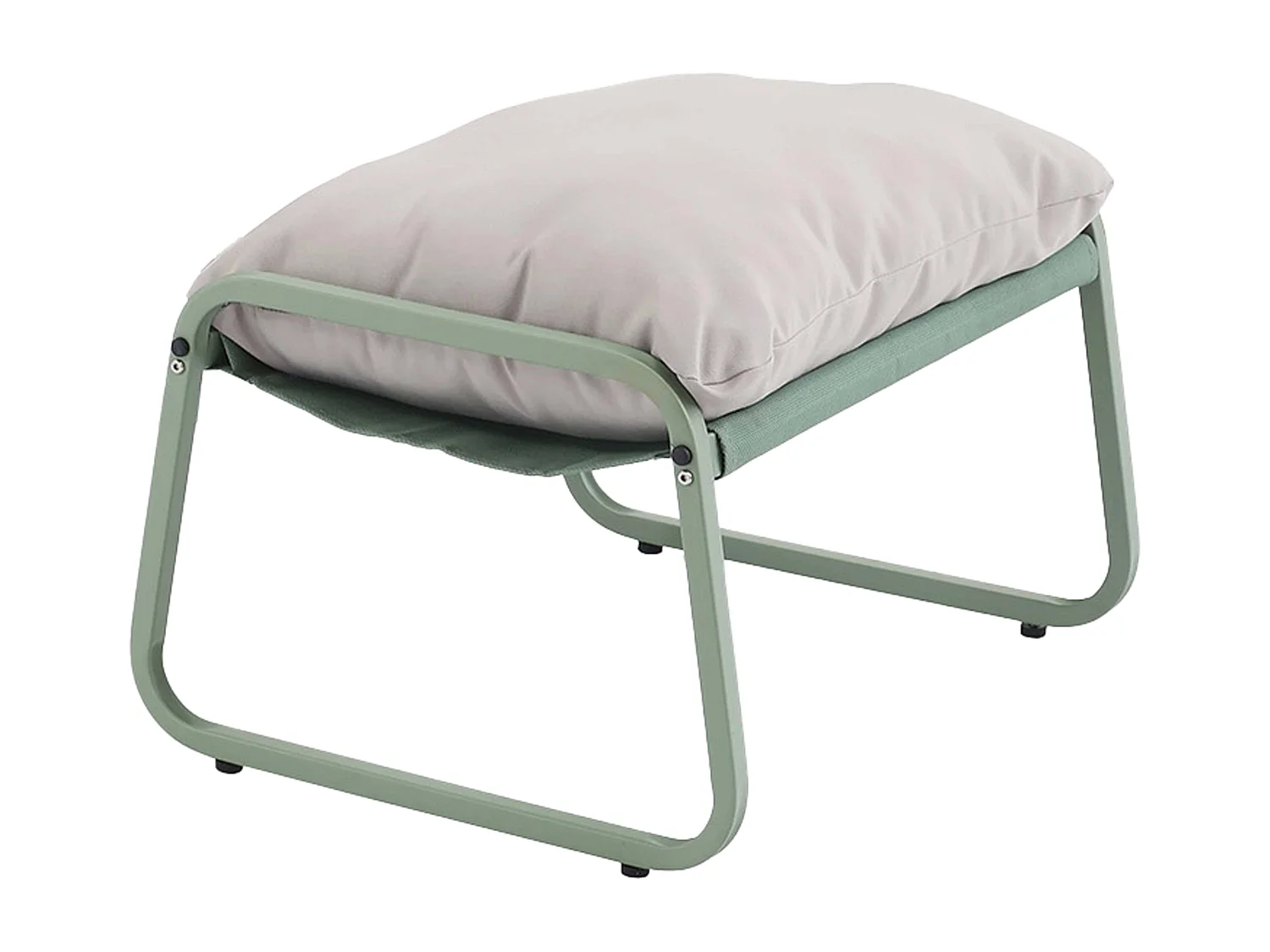 Fauteuil relax en acier et textilène avec repose-pieds vert cactus