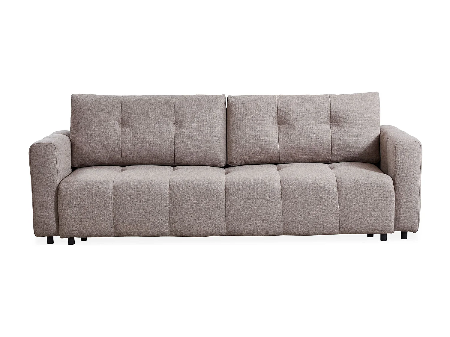 Canapé 3 places convertible Stylian Tissu Taupe