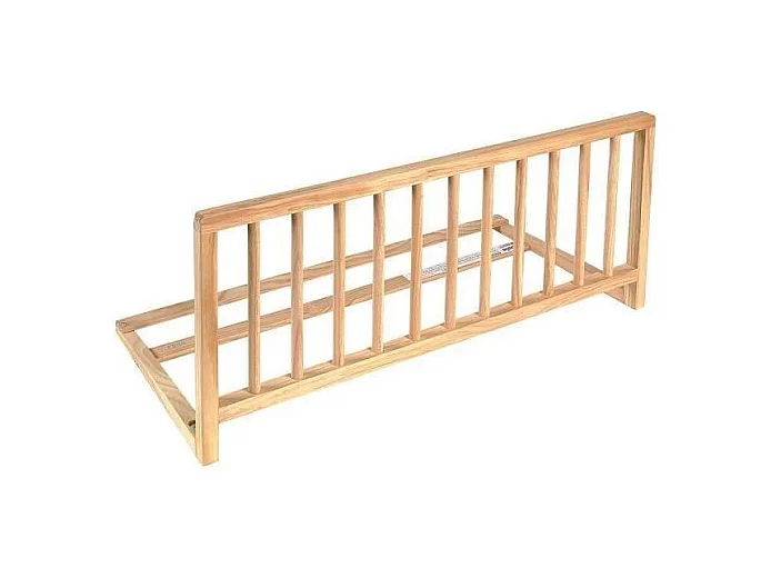 Bedhek van natuurlijk hout 90 cm