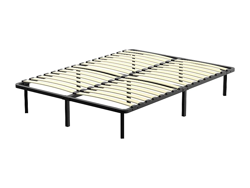 Sommier à lattes 140x190 cm, 2x16 rangs,  incl. 9 repose-pieds