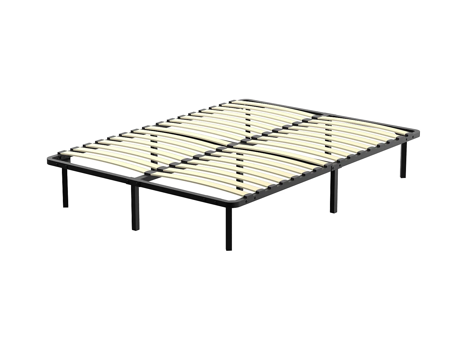Sommier à lattes 140x190 cm, 2x16 rangs,  incl. 9 repose-pieds