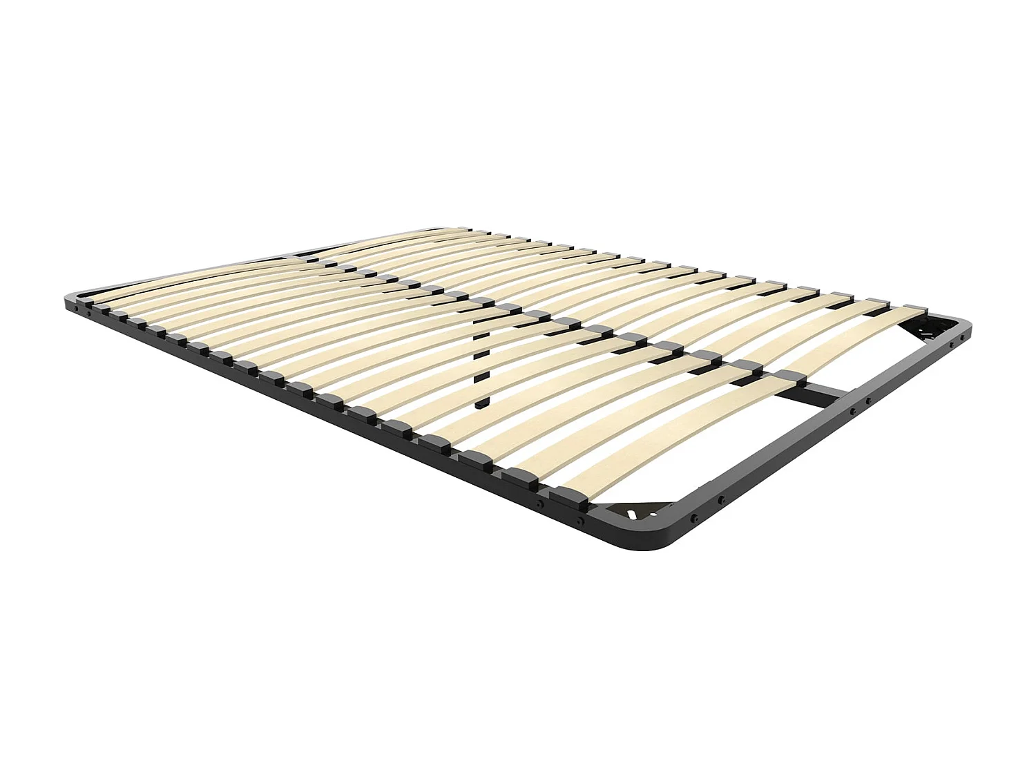 Sommier 140x190 cm, 2x18 lattes, lit avec sommier à lattes, sans pieds