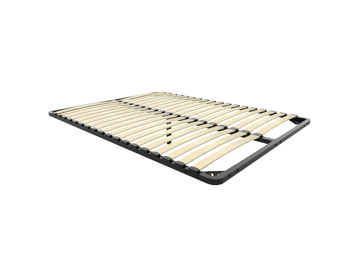 Sommier 140x190 cm, 2x18 lattes, lit avec sommier à lattes, sans pieds
