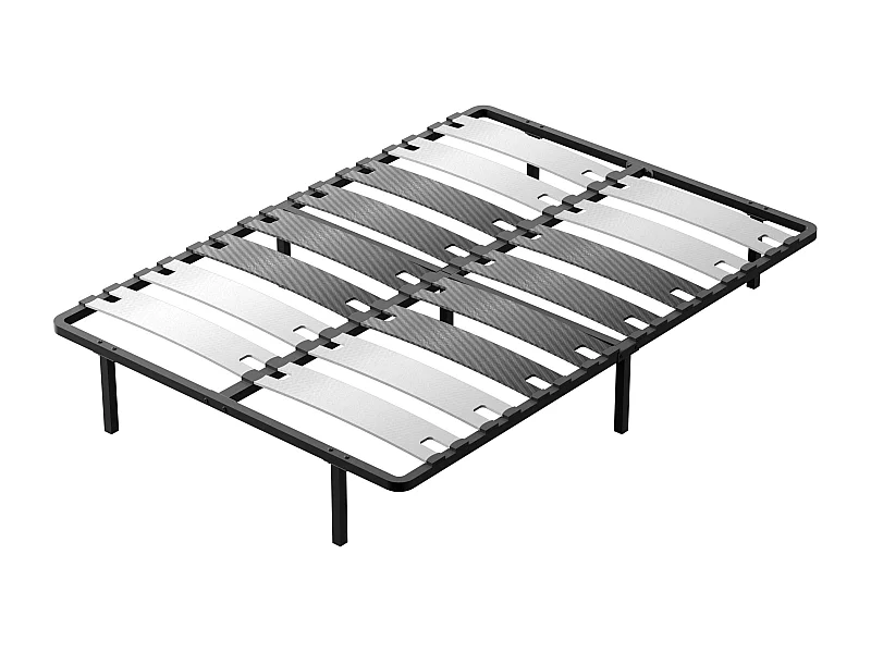 Sommier 140x200 cm, 7 Voeten Duurzaam, Bed met Sommier à Lattes voor Volwassenen