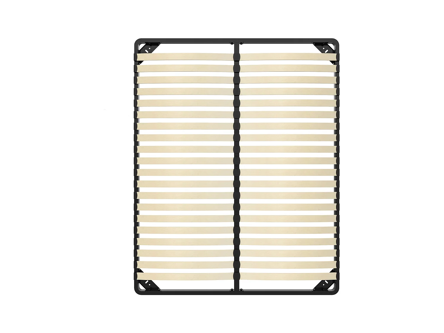 Sommier 160x200cm, 2x20 Lattes, Lit avec Sommier à Lattes