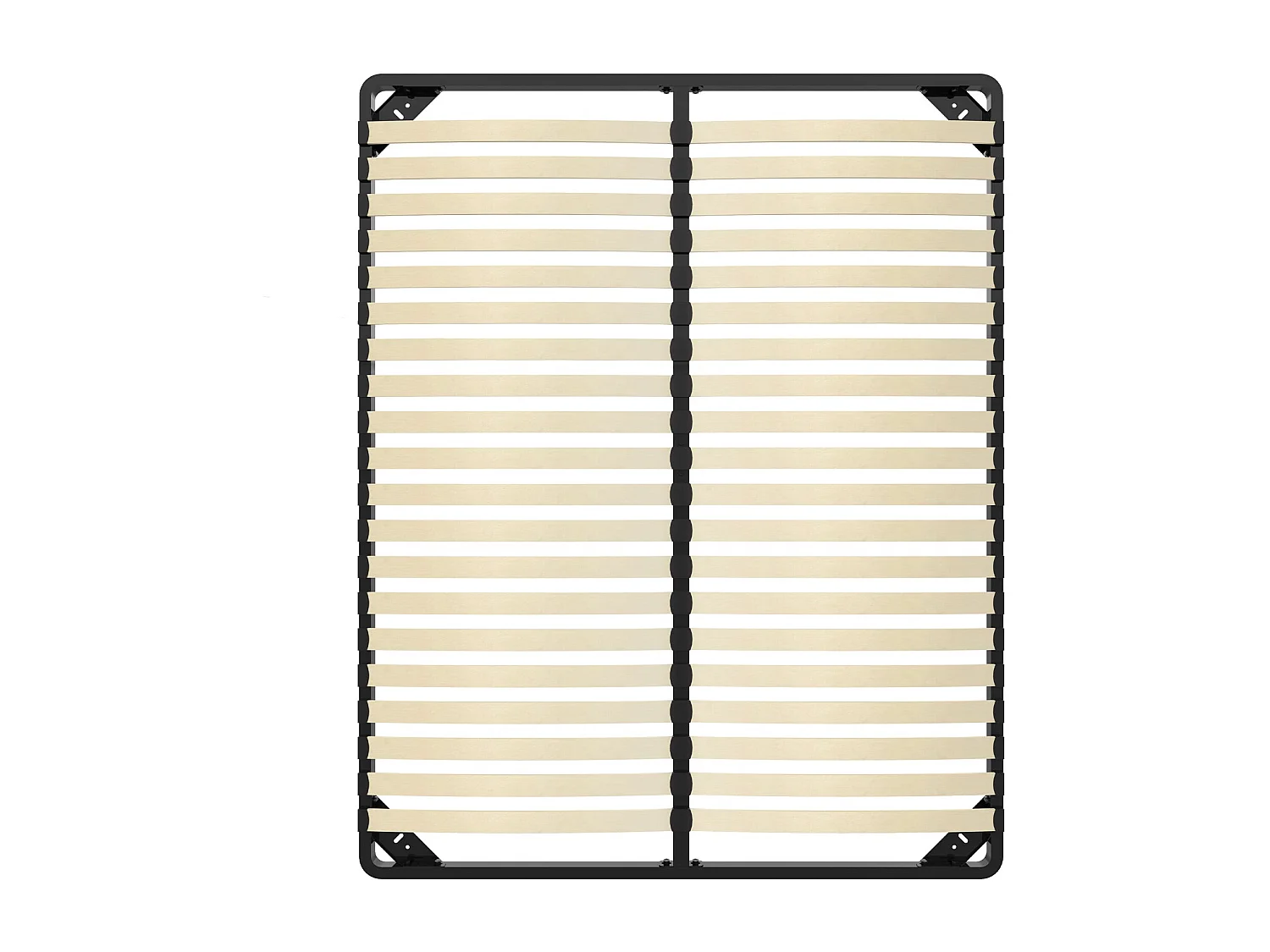 Sommier 160x200cm, 2x20 Lattes, Lit avec Sommier à Lattes