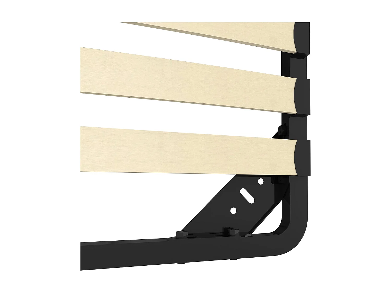 Sommier 160x200cm, 2x20 Lattes, Lit avec Sommier à Lattes