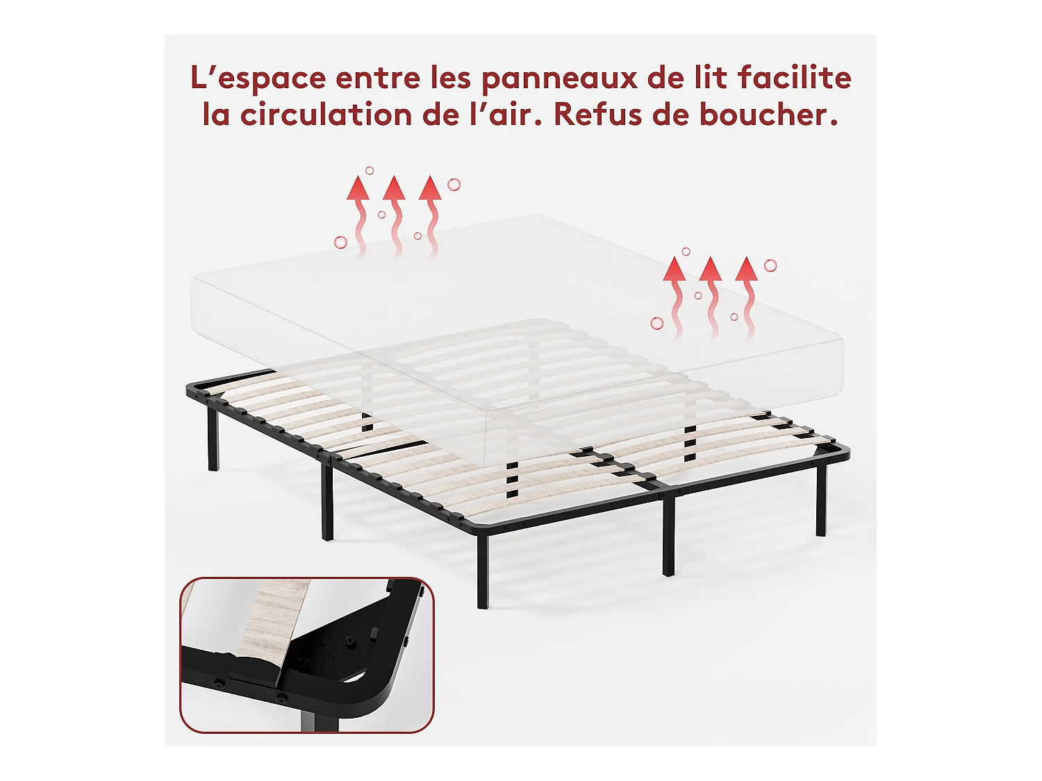 Lattenbodem op poten, bed 2¡Á14 latten, 9 poten inbegrepen, 160x200 cm