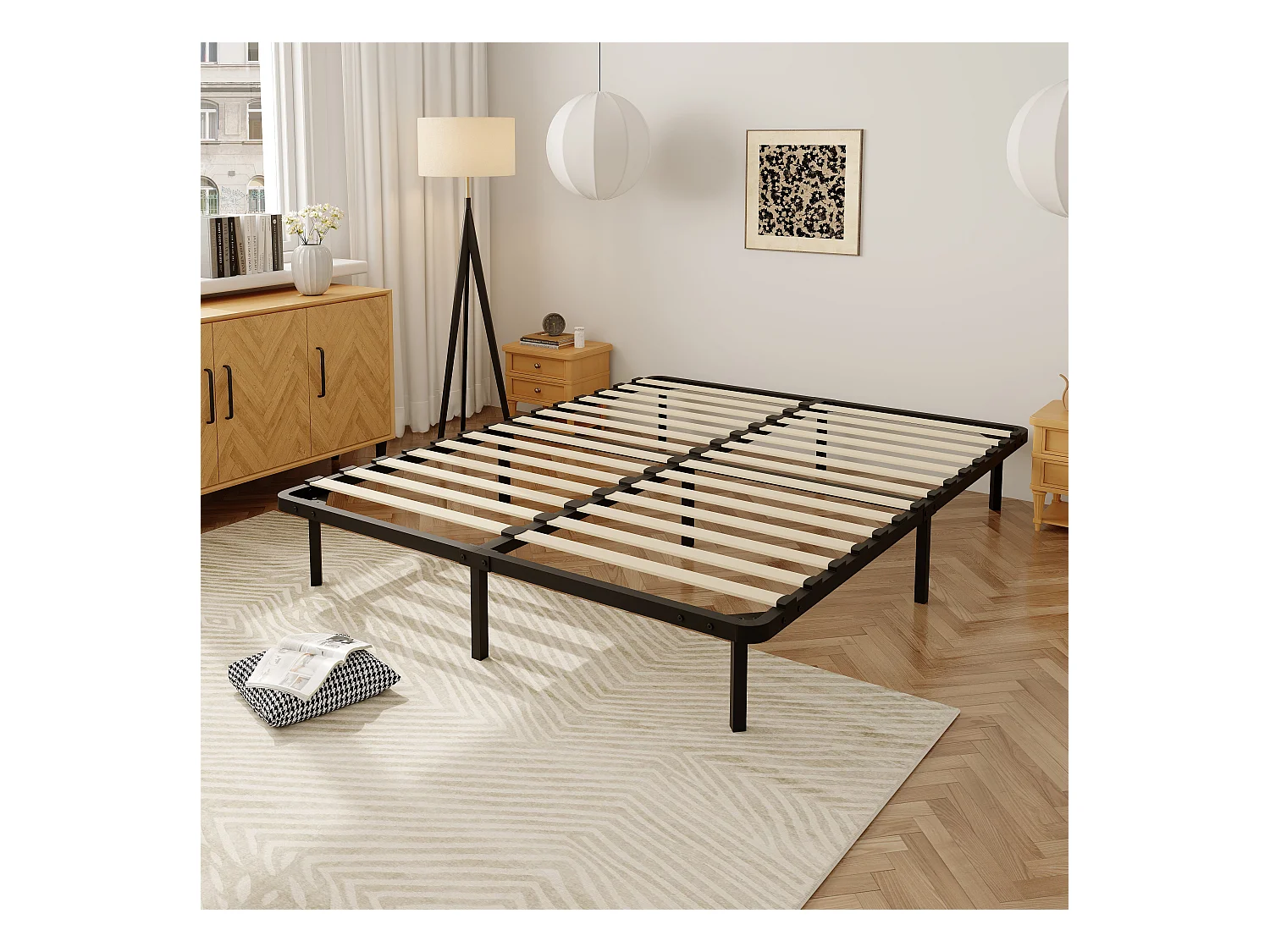 Lattenbodem 160x200, inclusief 9 poten, bed 2¡Á14 latten