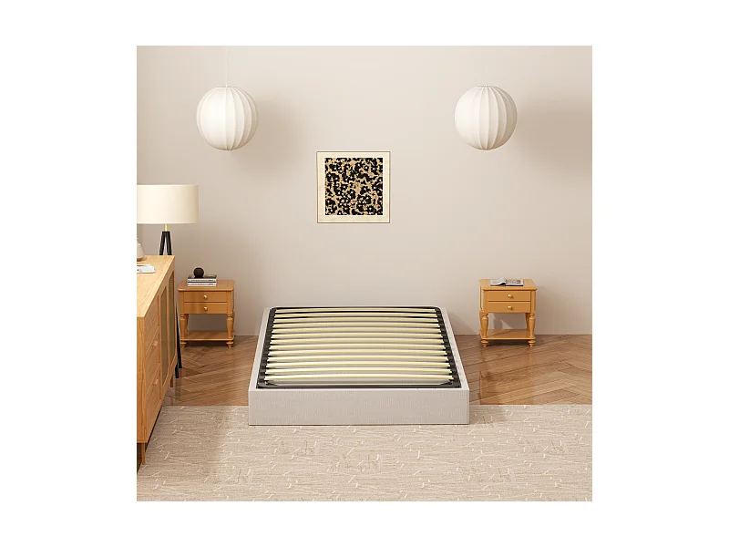 Dewinner Sommier à Lattes sur Pieds, Lit 1×13 Lattes, 90x190CM