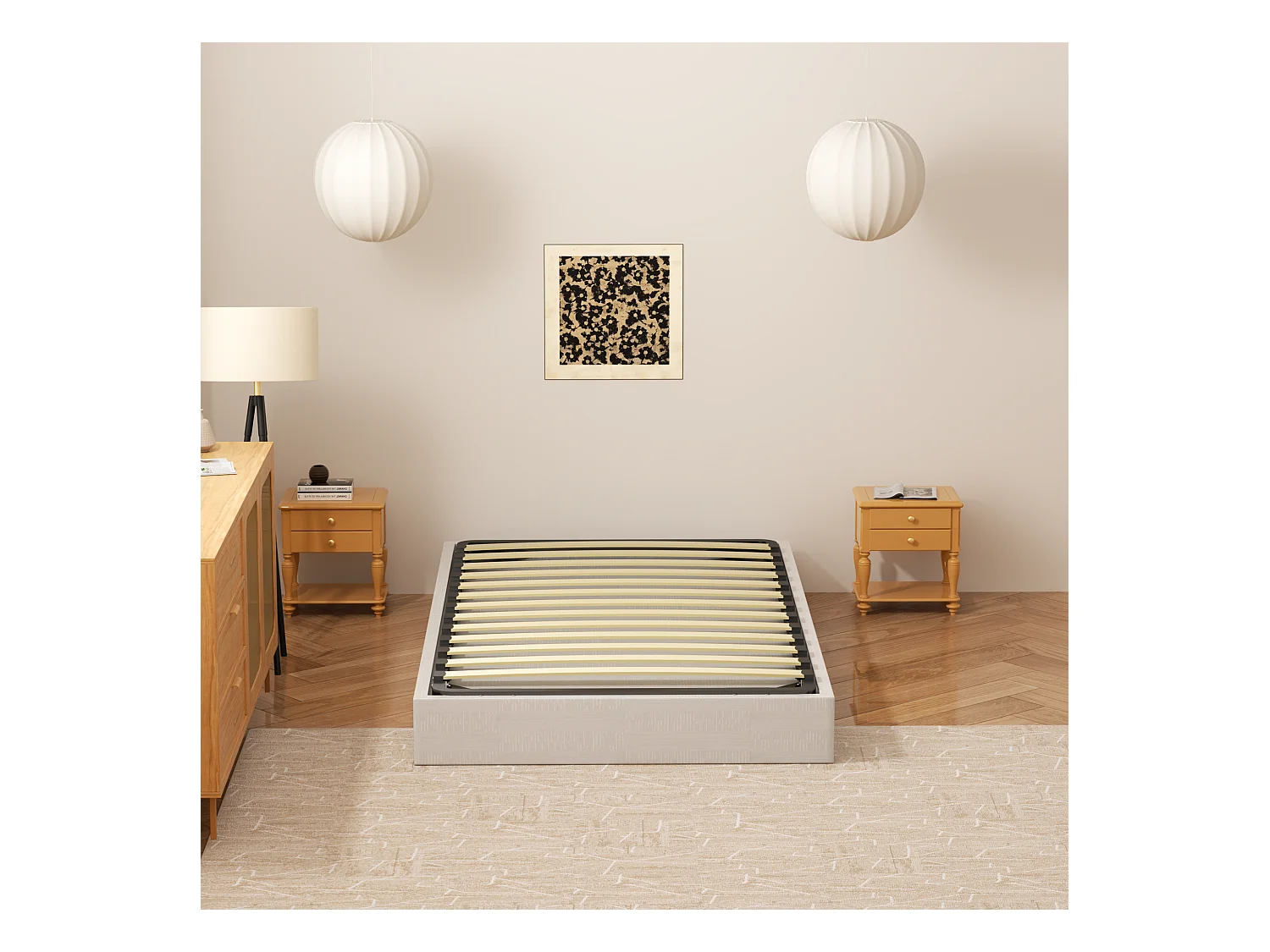 Dewinner Sommier à Lattes sur Pieds, Lit 1×13 Lattes, 90x190CM