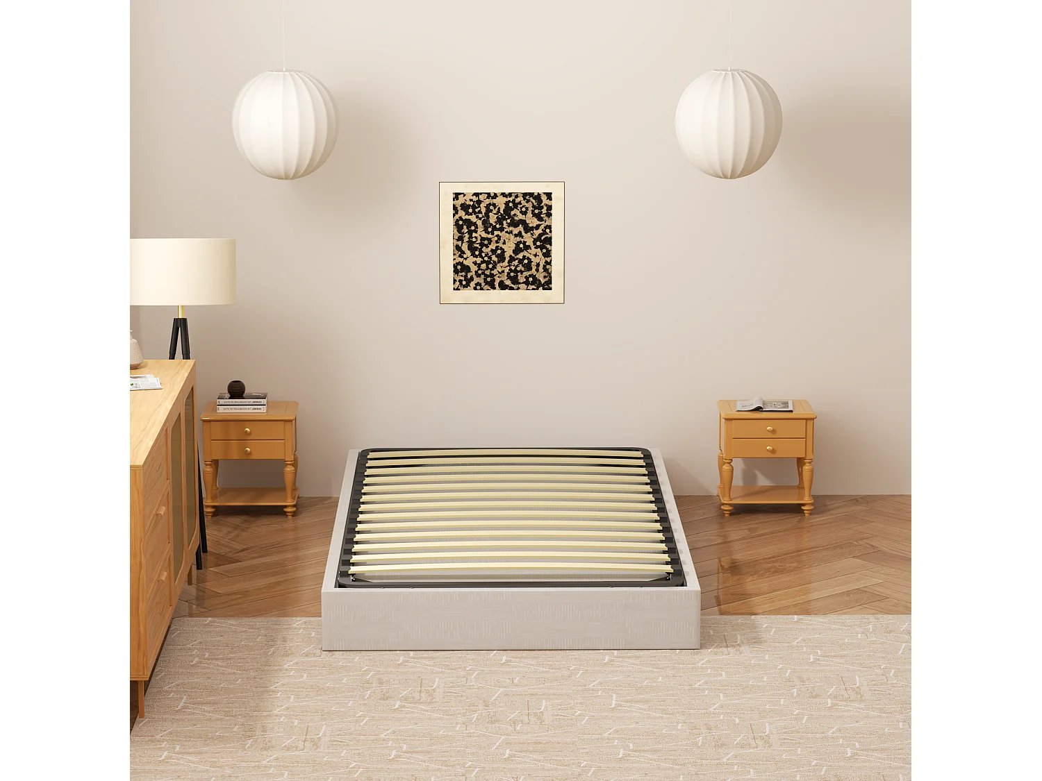 Dewinner Sommier ¨¤ Lattes sur Pieds, Lit 1¡Á13 Lattes, 90x190CM