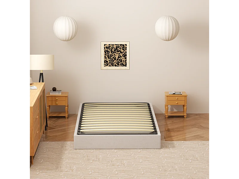 Dewinner Sommier à Lattes sur Pieds, Lit 1×13 Lattes, 90x190CM