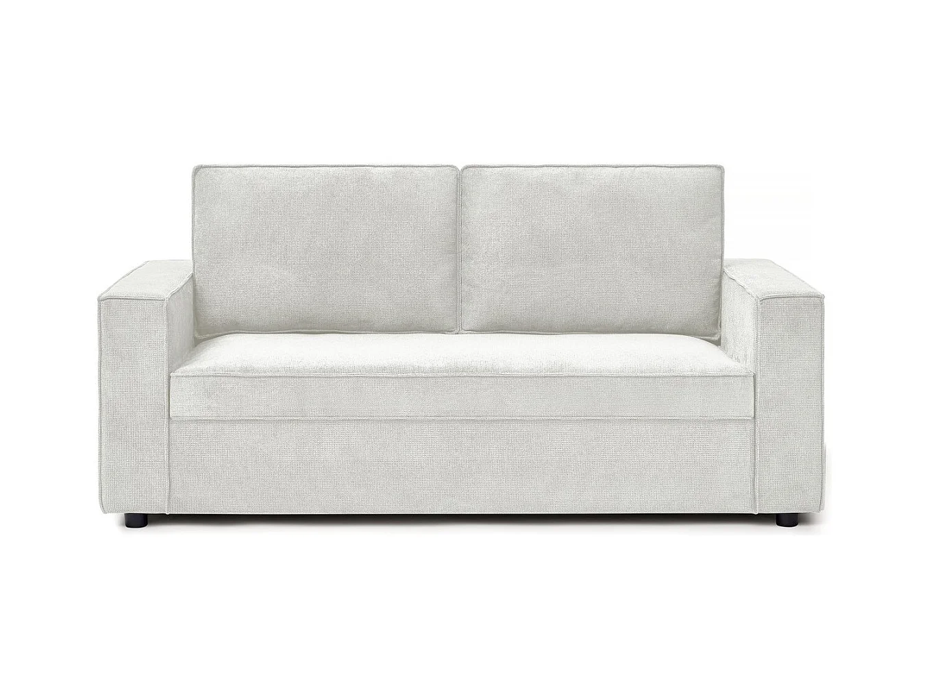 Canapé convertible express en tissu "Clara" - 185 x 90 x 88 cm - Beige