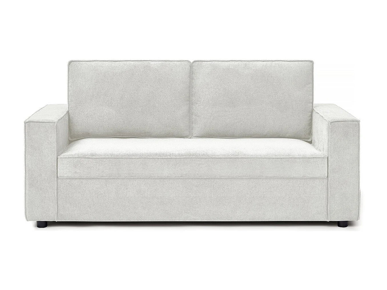 Canapé convertible express en tissu "Clara" - 185 x 90 x 88 cm - Beige