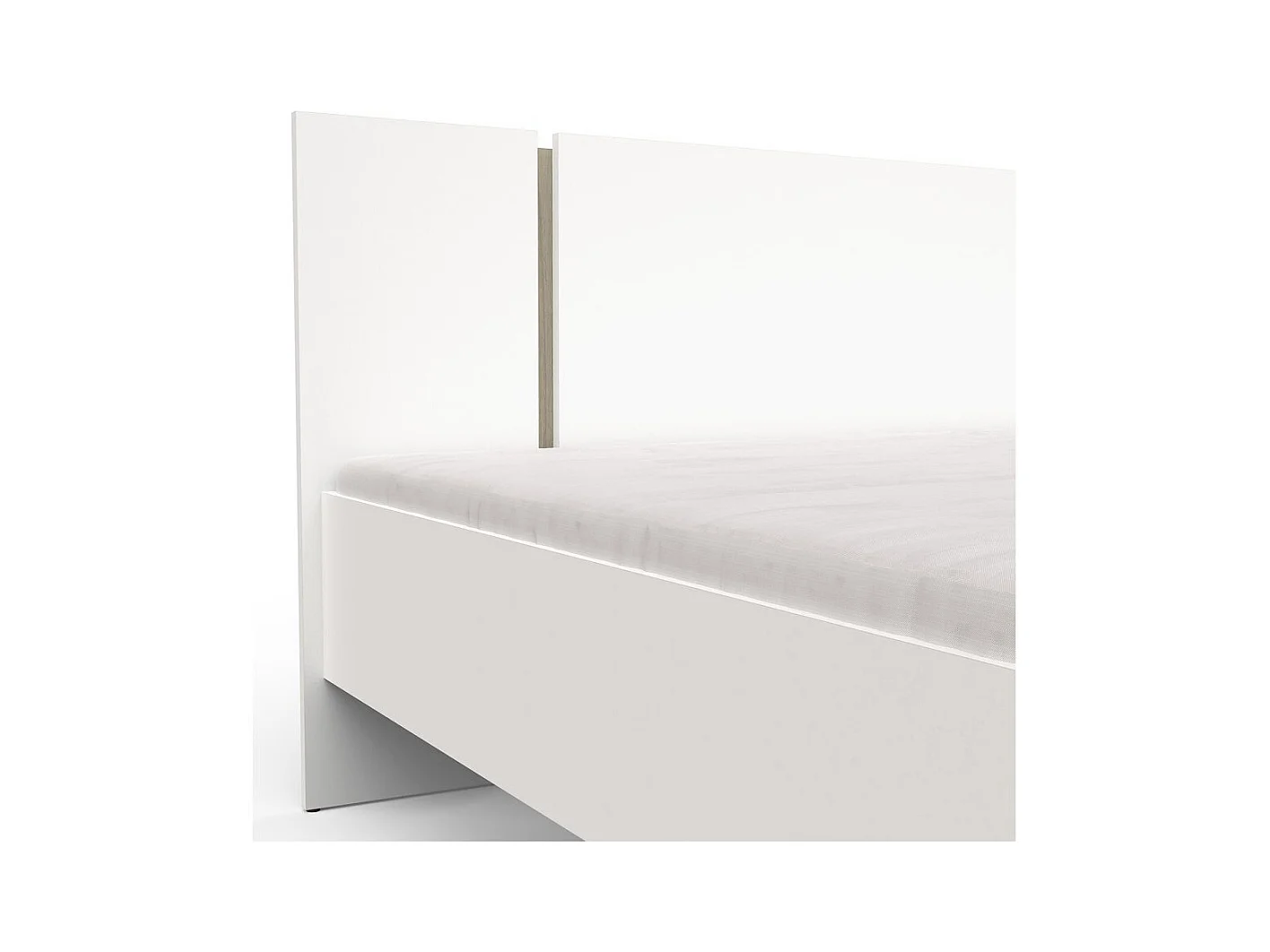 Cama de casal em madeira "Watson" Branca 140 x 200 cm