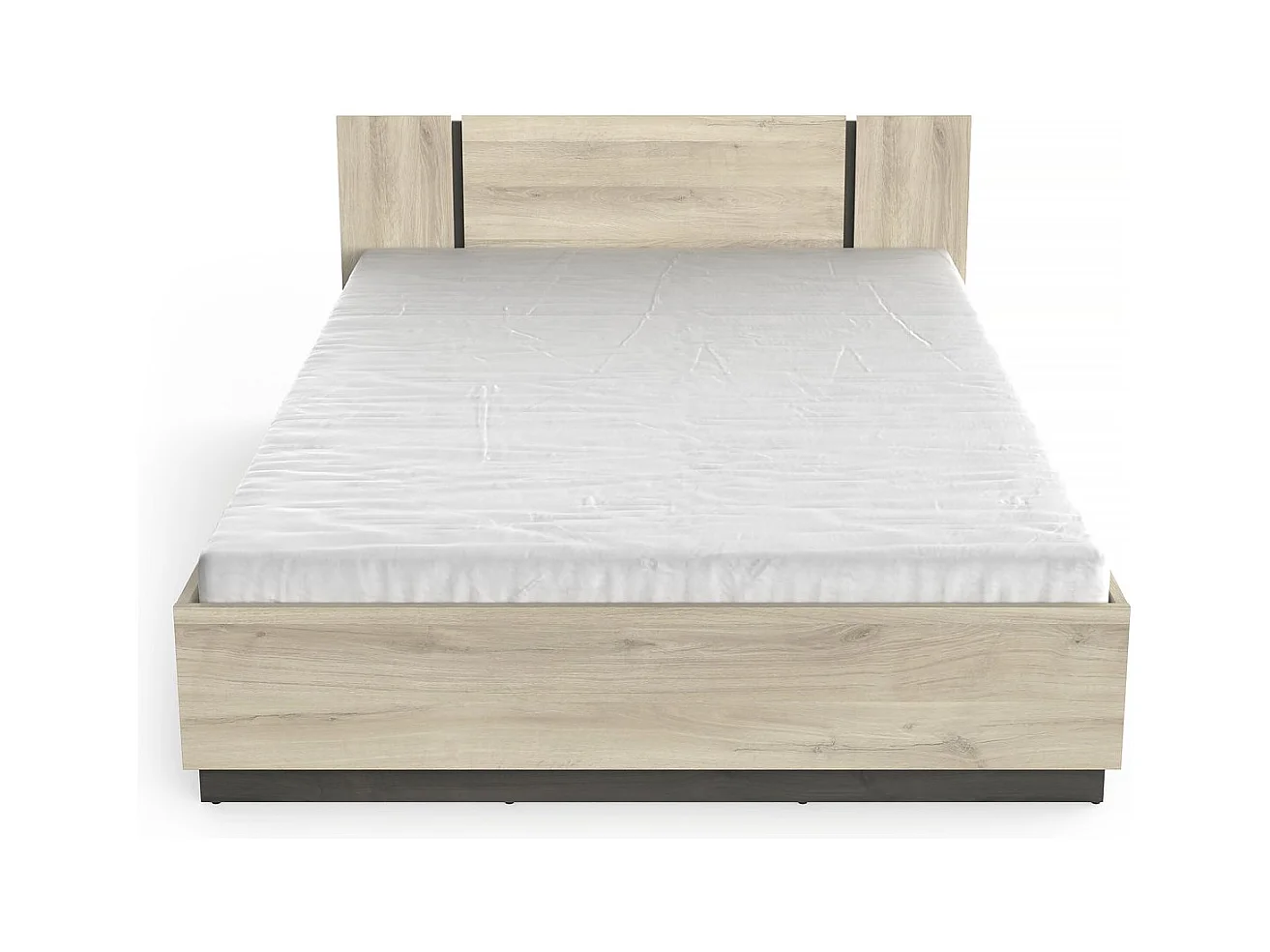 Lit Double en bois "Watson" - 140 x 200 cm - Marron