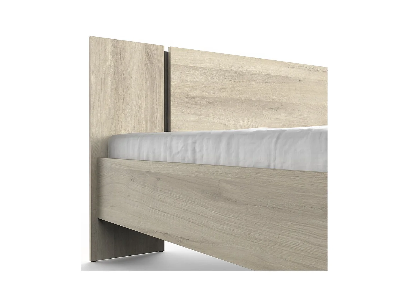 Lit Double en bois "Watson" - 140 x 200 cm - Marron