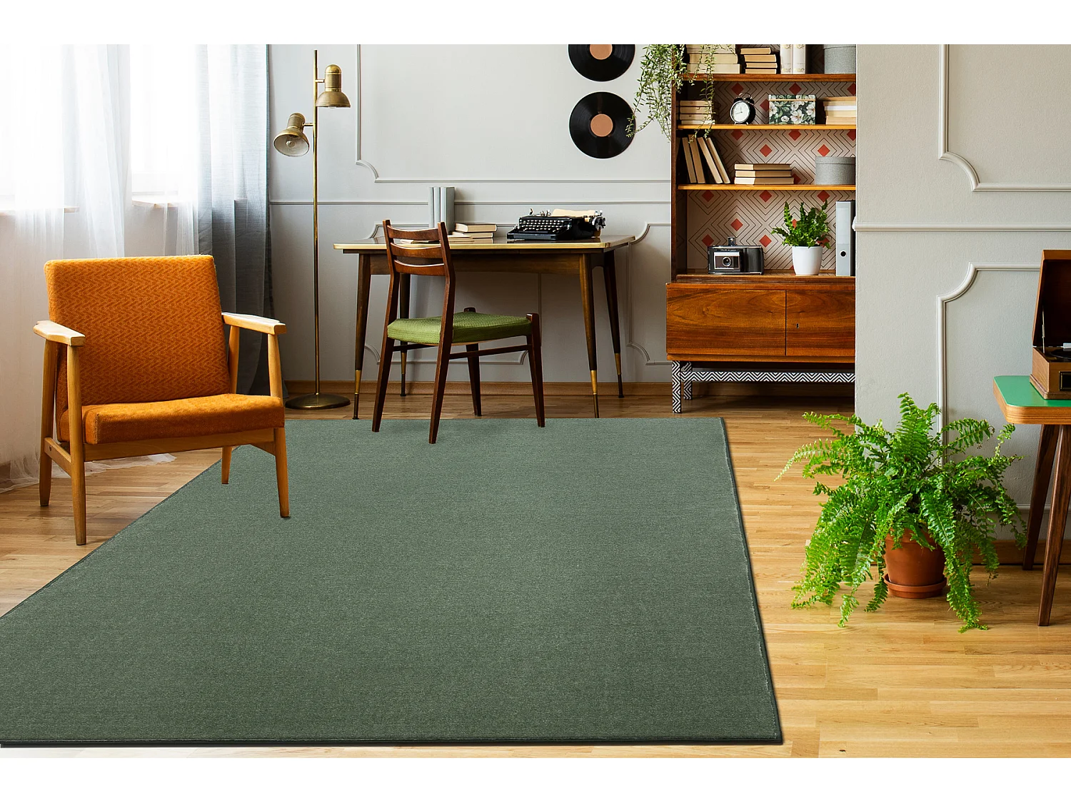 Moqueta SEDUCTION verde 26 suave, duradero, dormitorio, hotel 100x200 cm