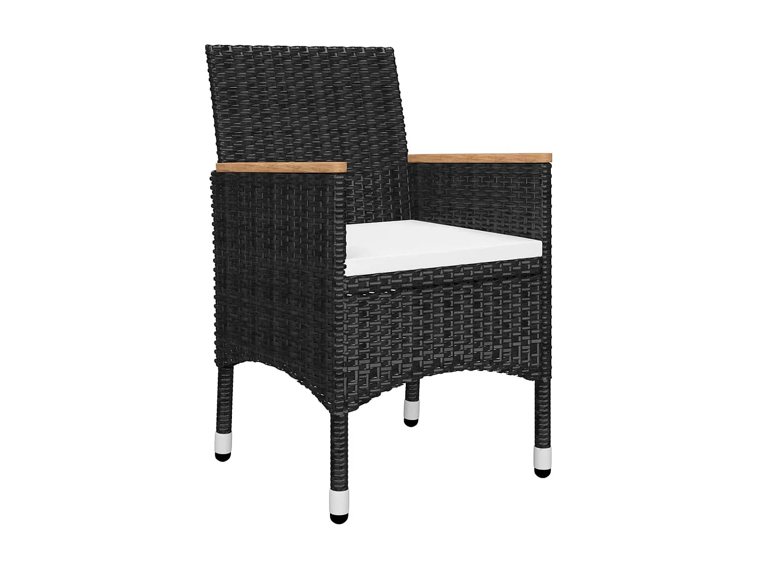 Set Mobili da Pranzo per Giardino 5 pz Nero