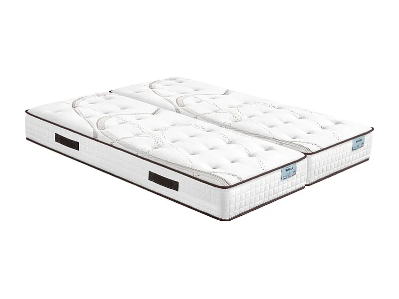 Matelas 2x90x200 Moorea - Mousse - Hauteur 25 cm - Soutien ferme et progressif