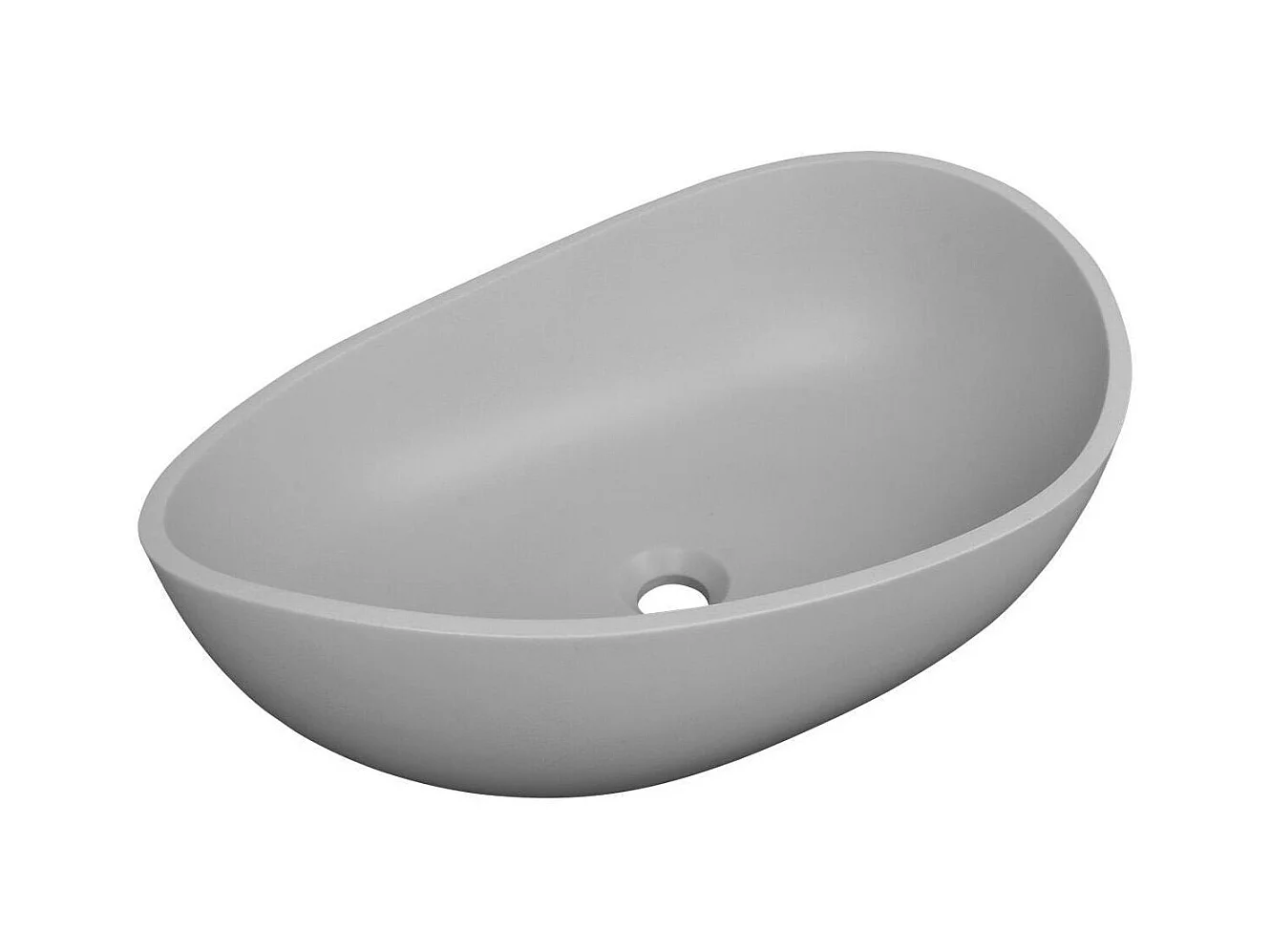 Aufsatzwaschbecken IRIS 57x37cm aus grauem Beton