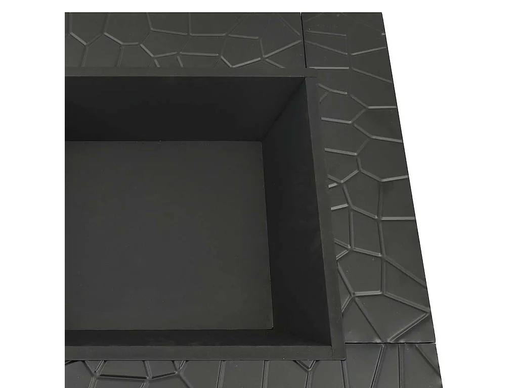 Foyer de jardin avec tisonnier 81x81x47 cm XXL Acier