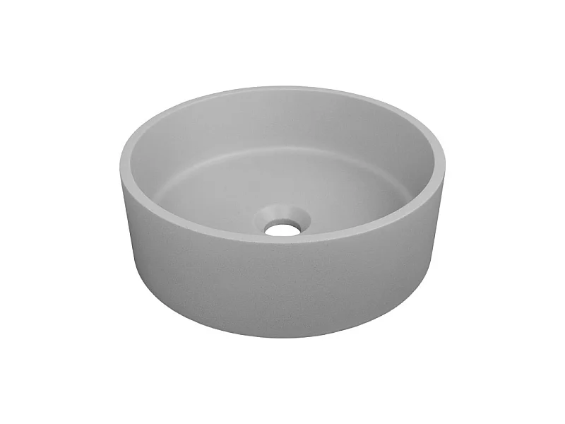 Umywalka betonowa okrągła ALAN 36cm szara