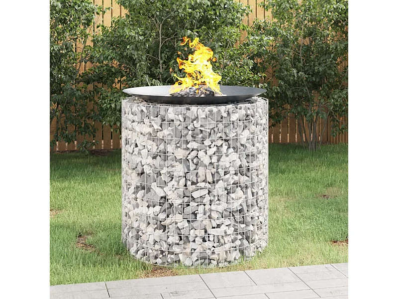 Foyer en gabion Ø 100 cm fer galvanisé