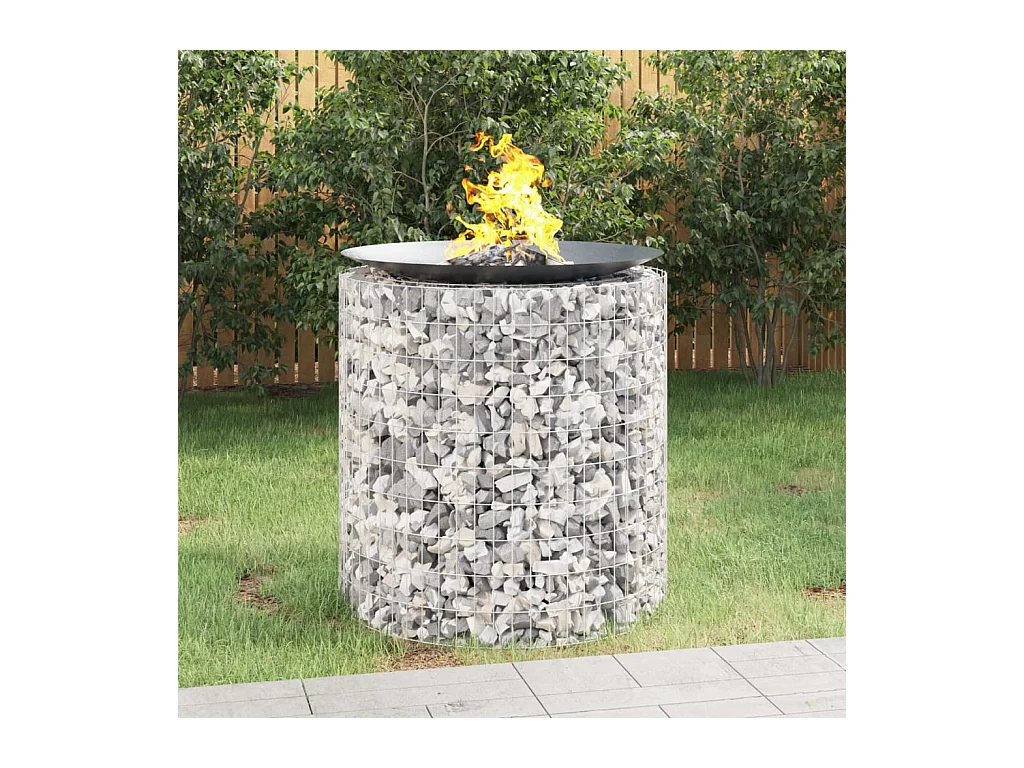 Foyer en gabion Ø 100 cm fer galvanisé