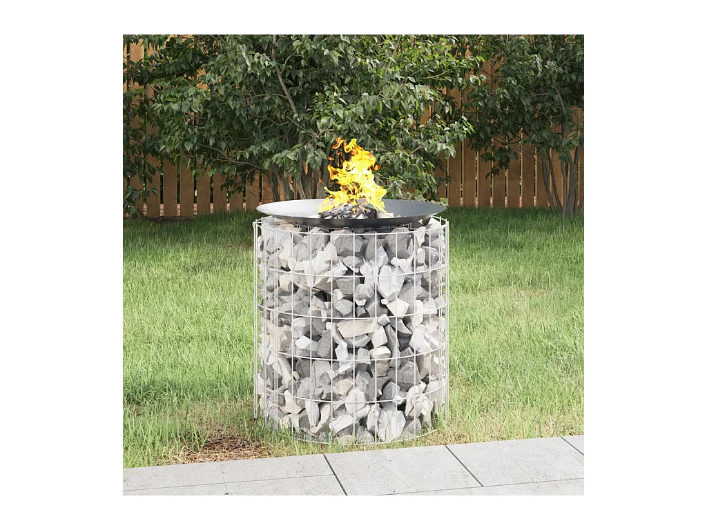 Foyer en gabion Ø 50 cm Fer galvanisé