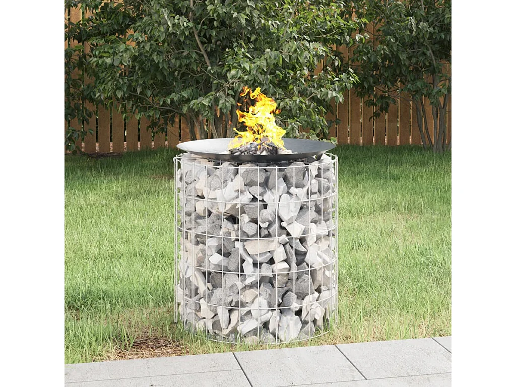 Foyer en gabion Ø 50 cm Fer galvanisé