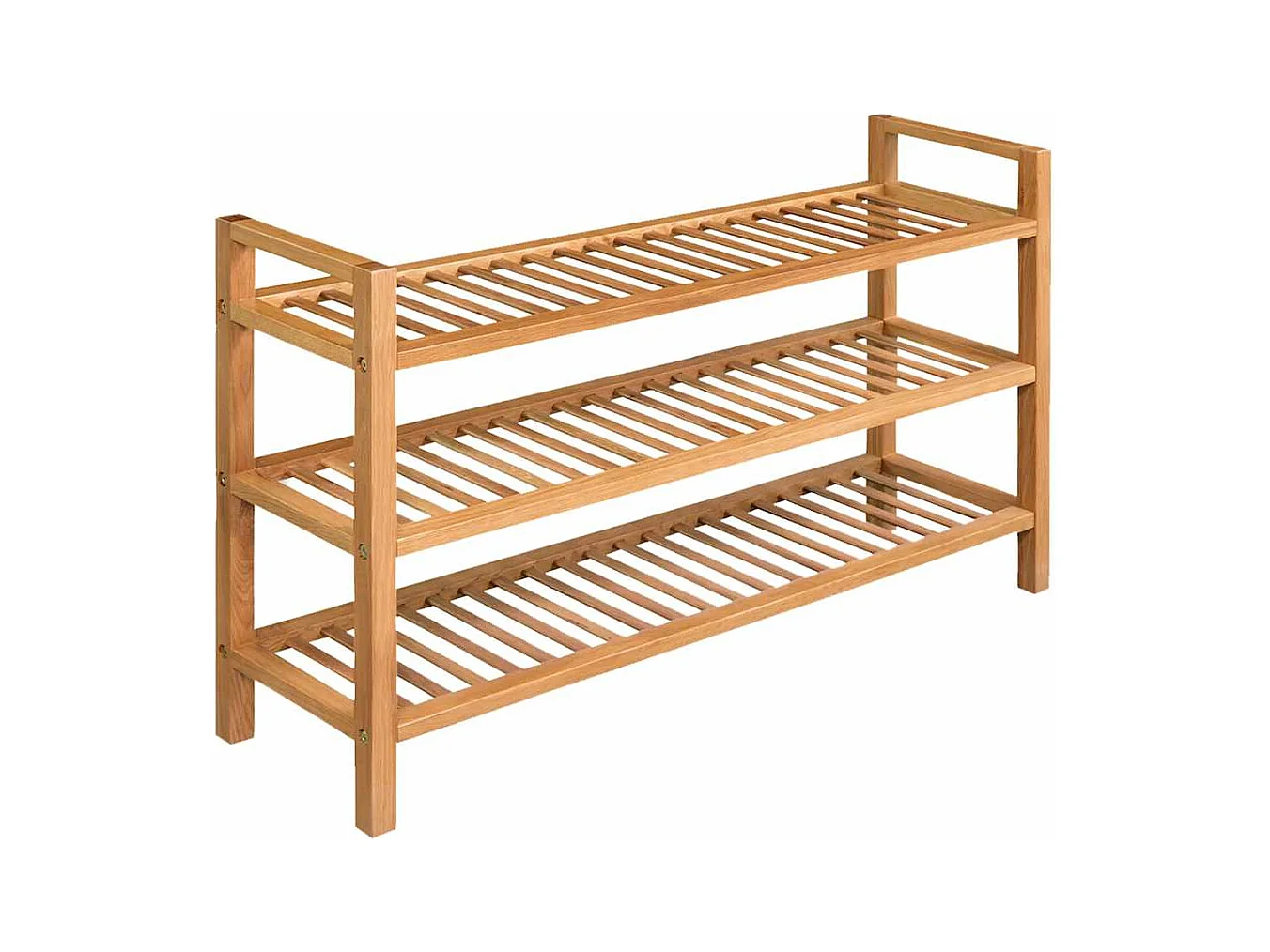 Étagère à chaussures avec 3 étagères 100x27x60 cm Chêne massif