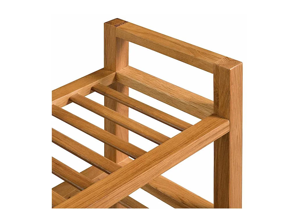 Étagère à chaussures avec 3 étagères 100x27x60 cm Chêne massif