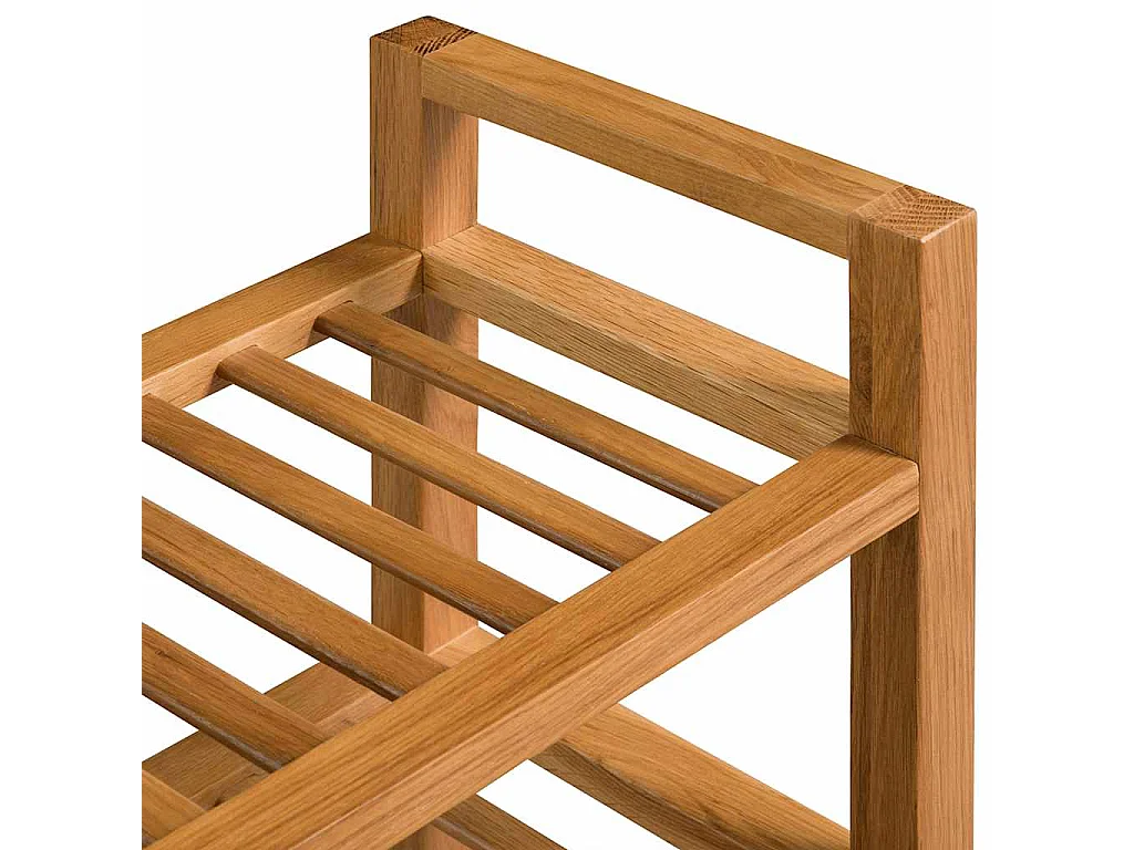 Zapatero con 3 estantes 100x27x60 cm Roble macizo