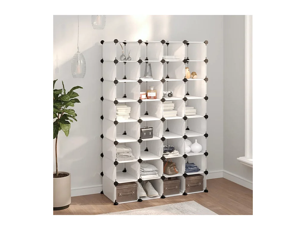 Transparant schoenenrek 93x36,5x140 cm PP