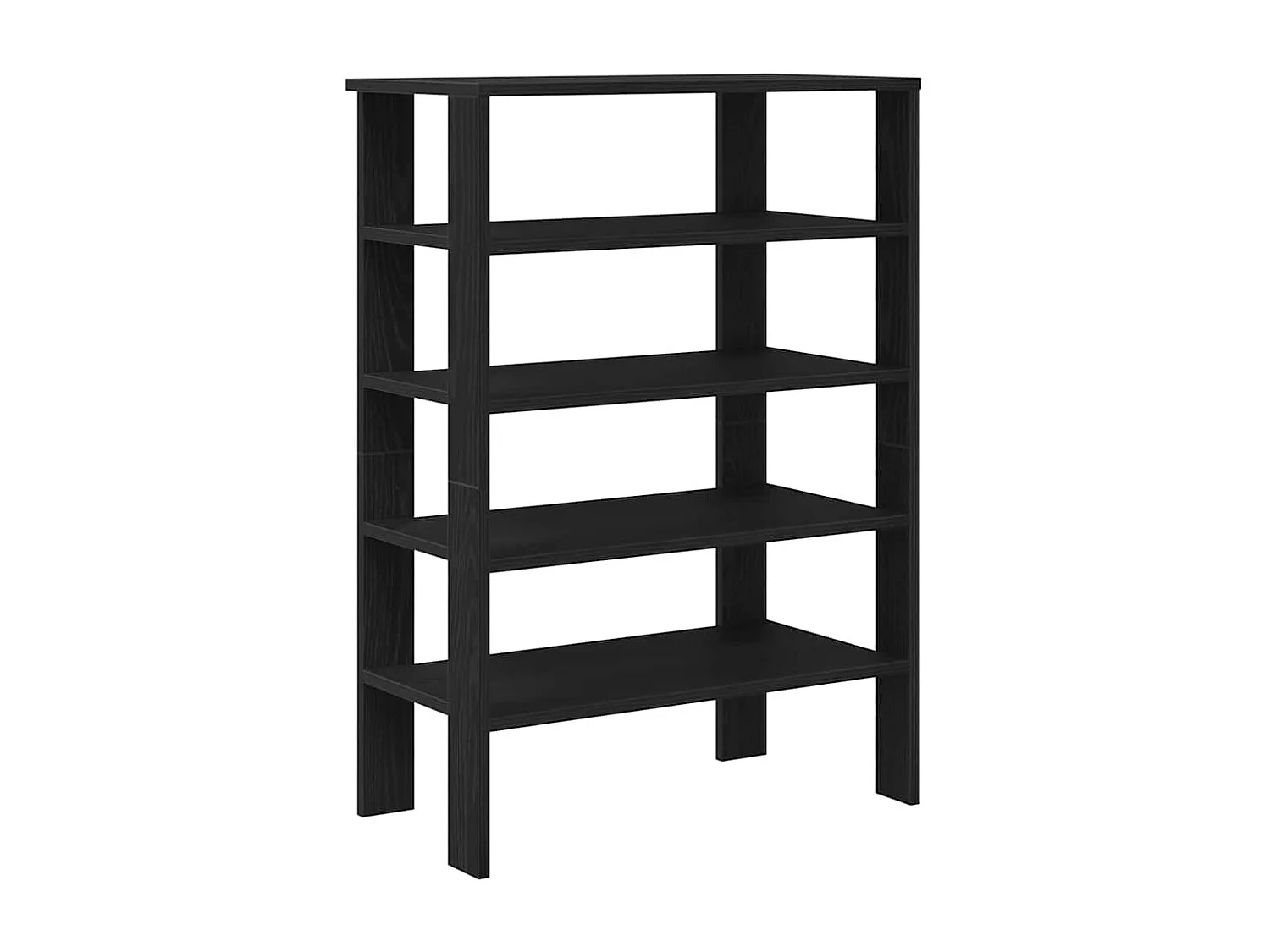 Étagère à chaussures noir 61x32x87,5 cm bois d'ingénierie