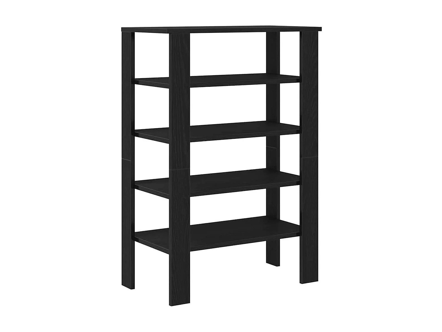 Étagère à chaussures noir 61x32x87,5 cm bois d'ingénierie