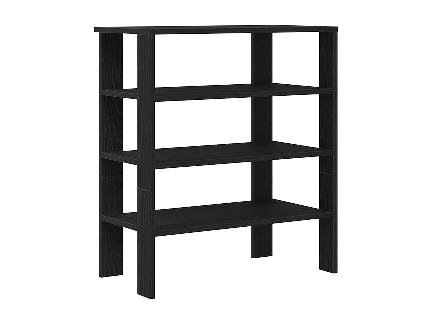 Étagère à chaussures noir 61x32x70 cm bois d'ingénierie