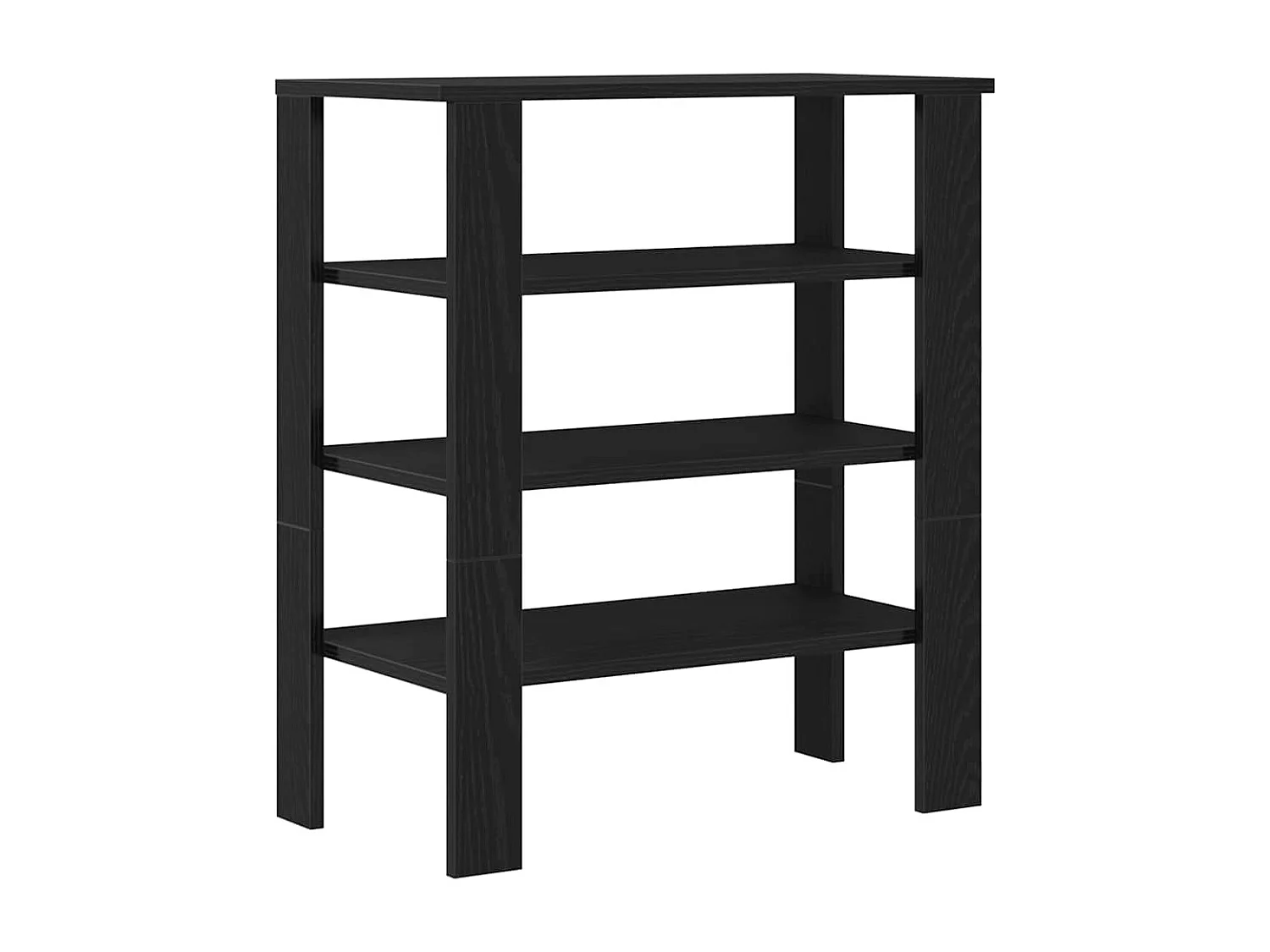 Étagère à chaussures noir 61x32x70 cm bois d'ingénierie