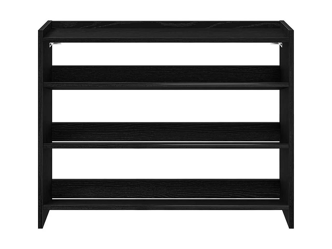 Étagère à chaussures noir 80x25x62 cm bois d'ingénierie