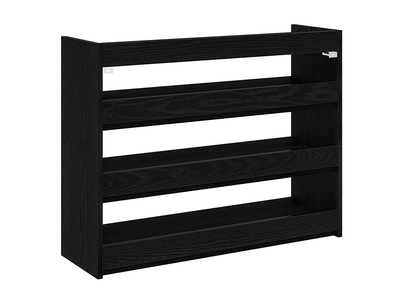 Étagère à chaussures noir 80x25x62 cm bois d'ingénierie