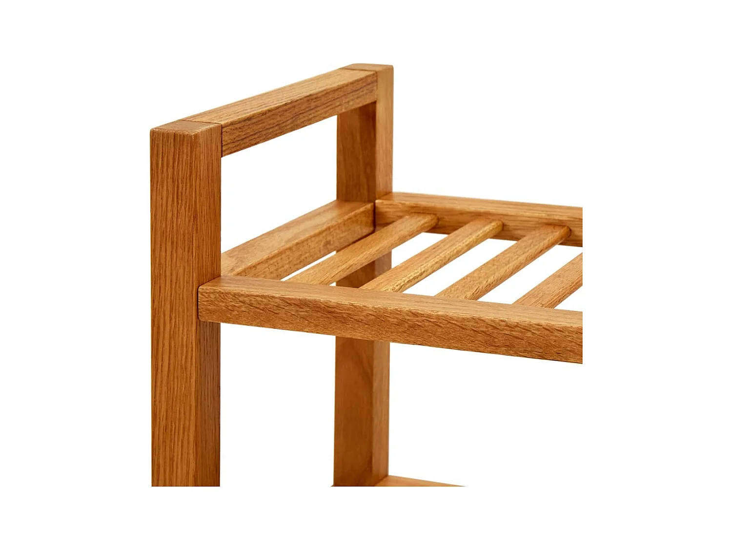 Étagère à chaussures à 4 niveaux 100x27x80 cm Chêne massif