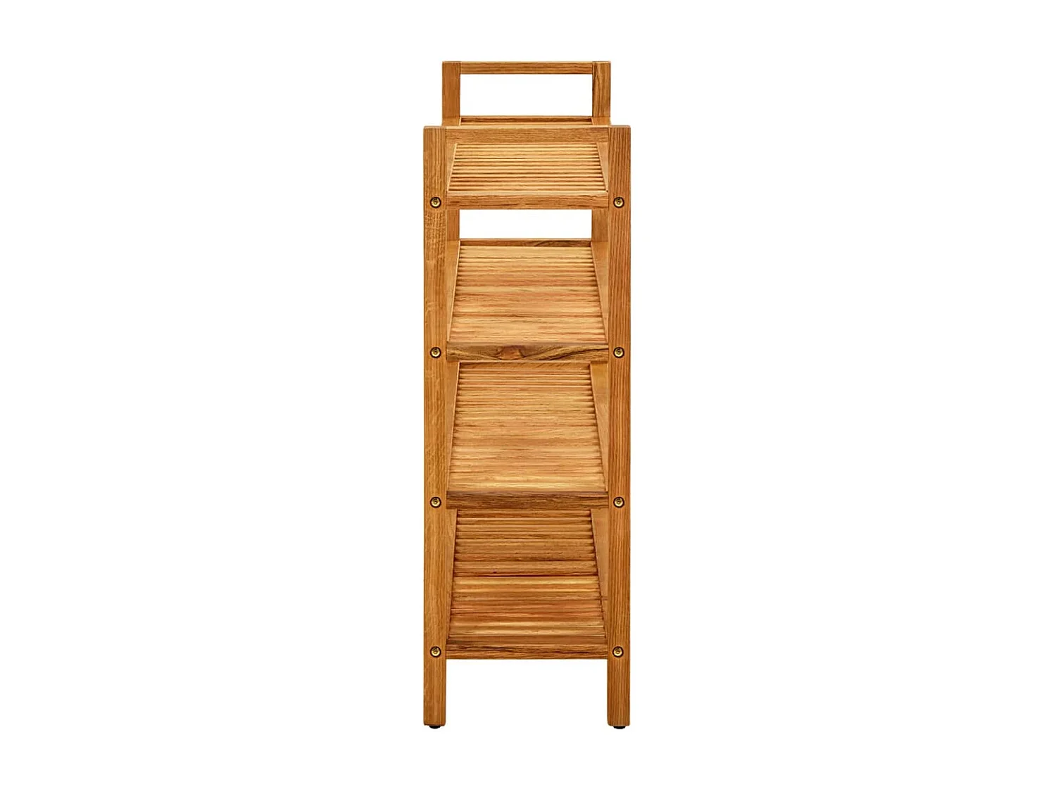 Zapatero de 4 niveles 100x27x80 cm Roble macizo