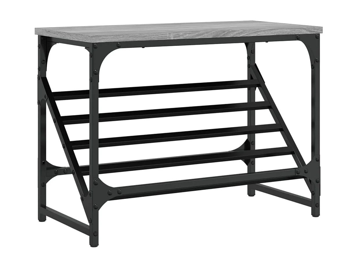 Zapatero Sonoma gris 60x30x45 cm madera de ingeniería