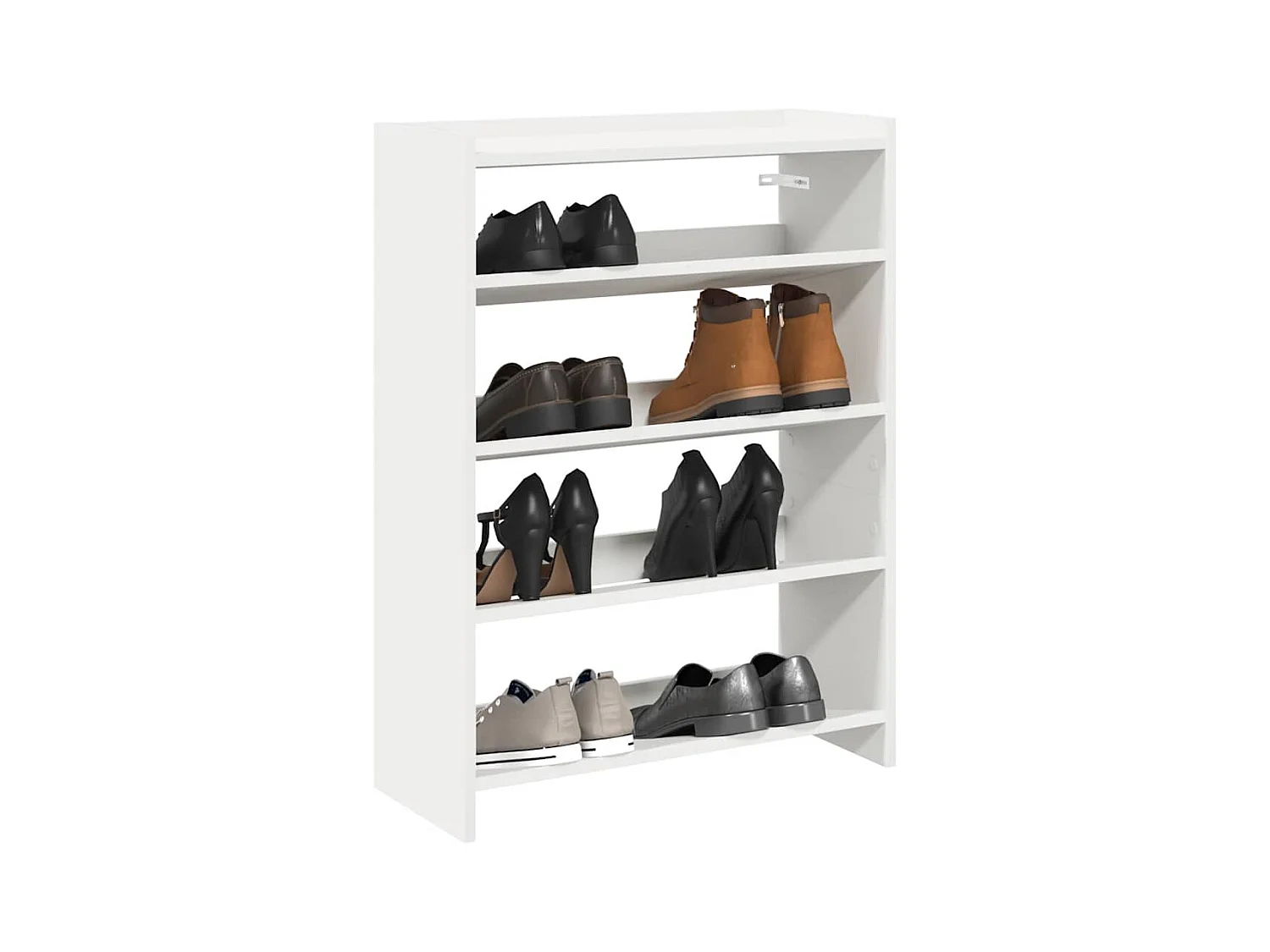 Étagère à chaussures blanc 60x25x81 cm bois d'ingénierie