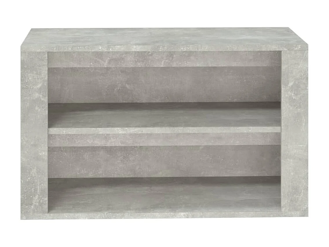 Betonnen grijze schoenenrek 75x35x45 cm bewerkt hout
