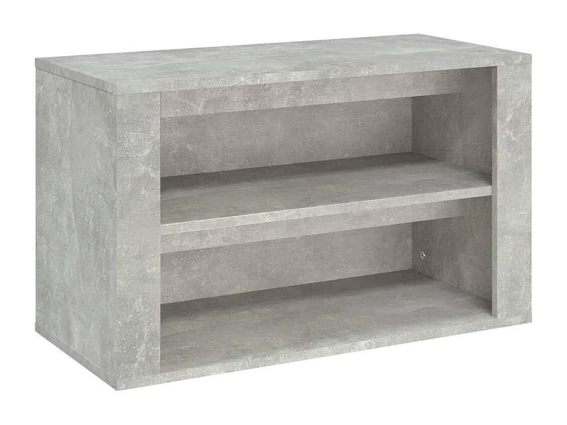 Étagère à chaussures Gris béton 75x35x45 cm Bois d'ingénierie