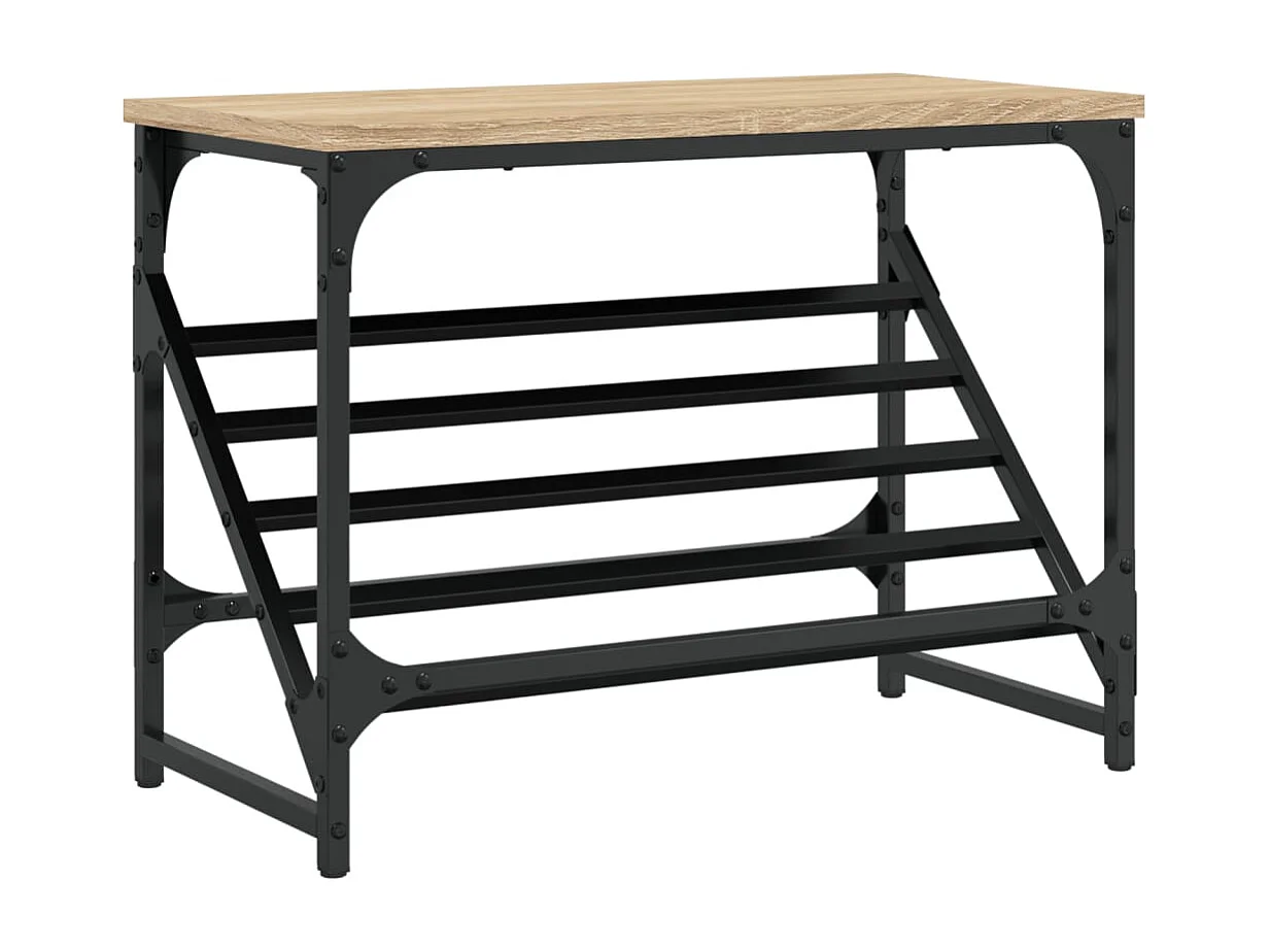 Zapatero de roble Sonoma 60x30x45 cm madera de ingeniería