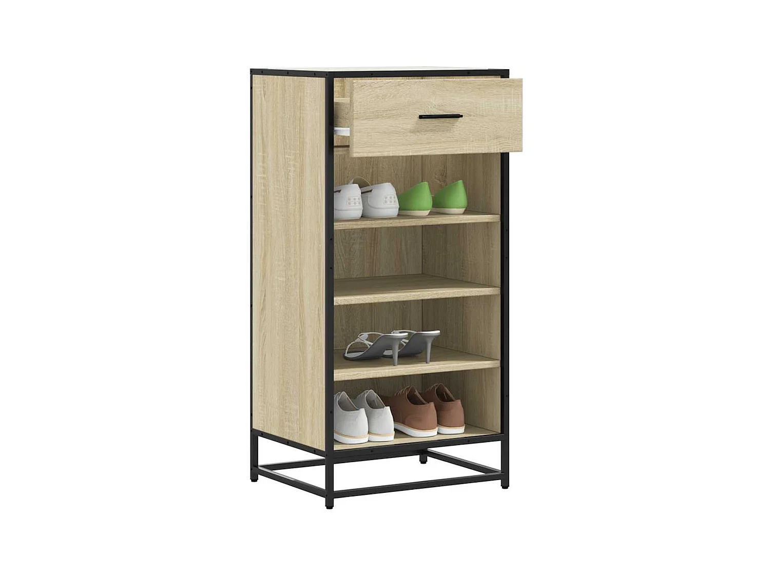 Étagère à chaussures chêne sonoma 48x38x97,5 cm bois ingénierie